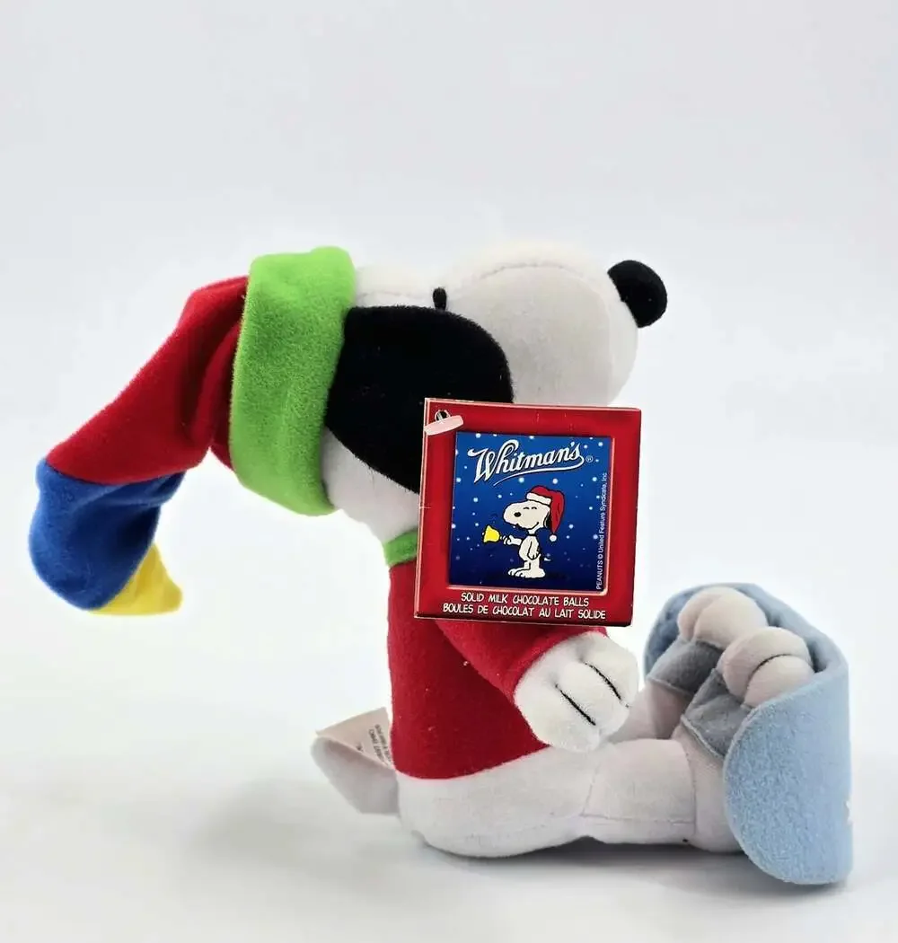 VINTAGE Armitron Snoopy Watch 900/91 Y143 Working + Whitmans Snoopy Plush